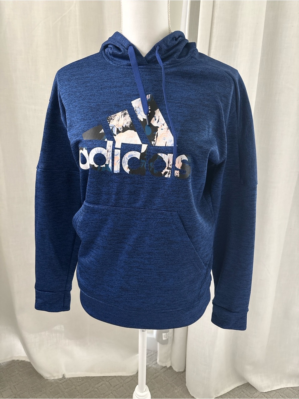 adidas youth Navy Blue Logo Crewneck Hoodie